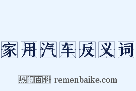 家用汽车反义词是什么意思的图片